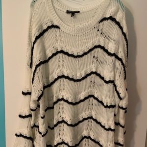 Black and white striped sweater
